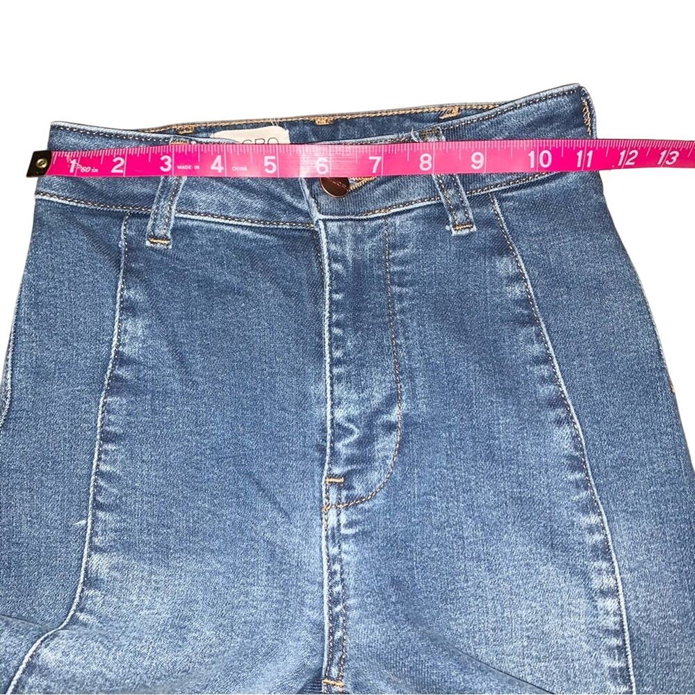 ANTHROPOLOGIE Pilcro Womens Blue Jeans, Size 23 Tall, Fluted High-Rise Flare - Picture 10 of 14